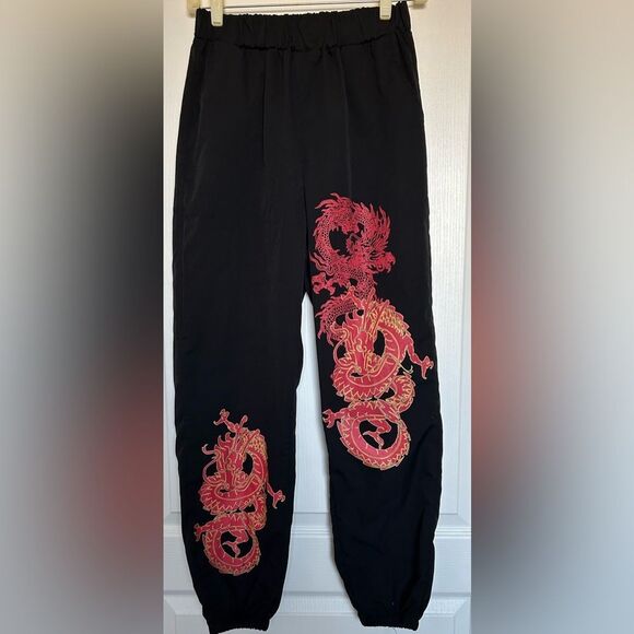 Dragon Graphic High-Rise Joggers - Size Small - Excellent Condition - Picture 3 of 4